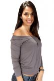 Blusa gola canoa manga longa P M G